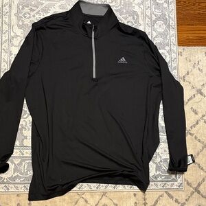 Adidas Black Long Sleeve Quarter-Zip Golf Top. Size 2x